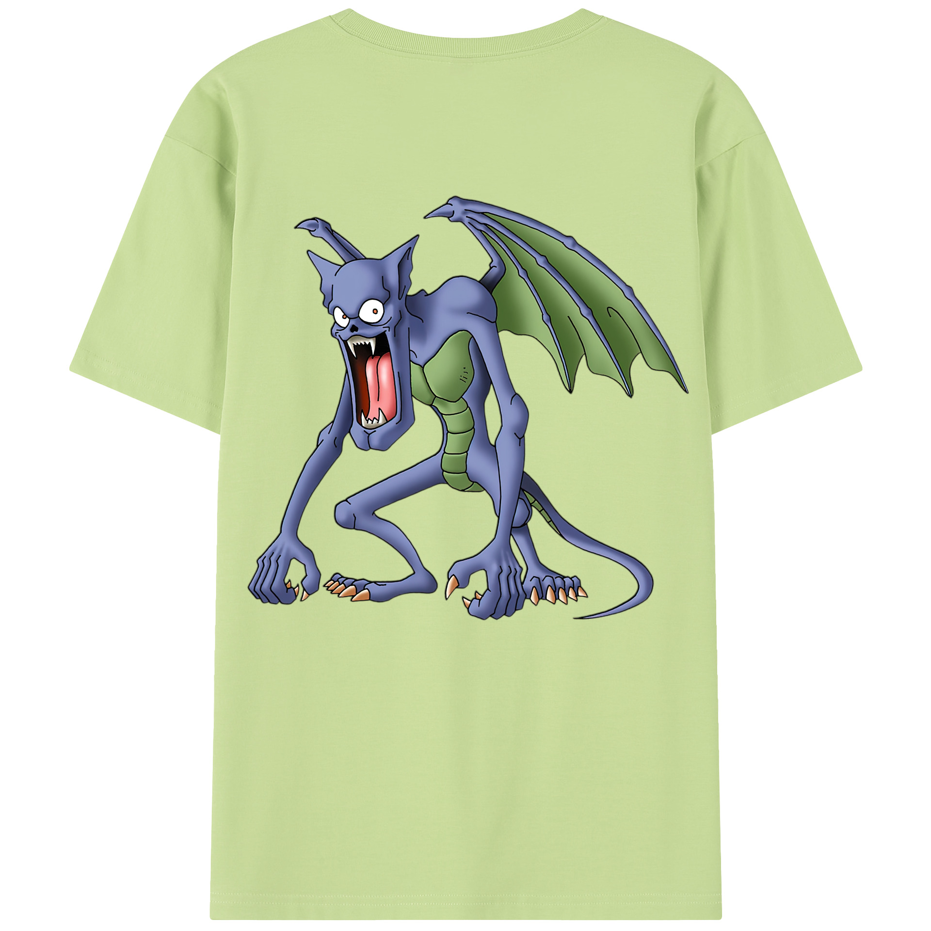 （画像用） ドラゴンクエスト Doragon Kuesuto Dragon Quest 綿100％半袖Tシャツ（背面プリント）